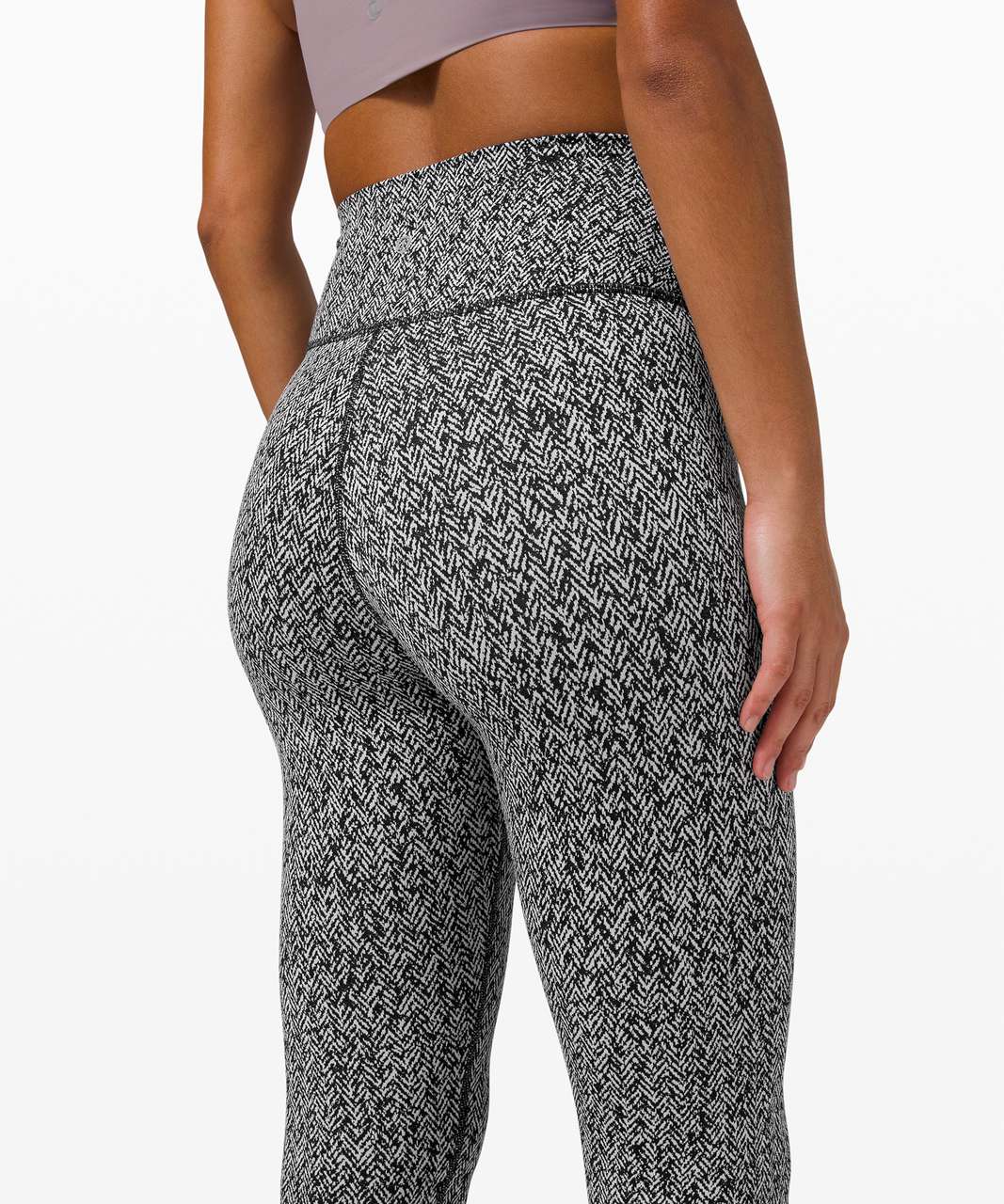 Lululemon Wunder Under High-Rise Crop 21 * Full-On Luxtreme - Scattered  Herringbone Black White - lulu fanatics