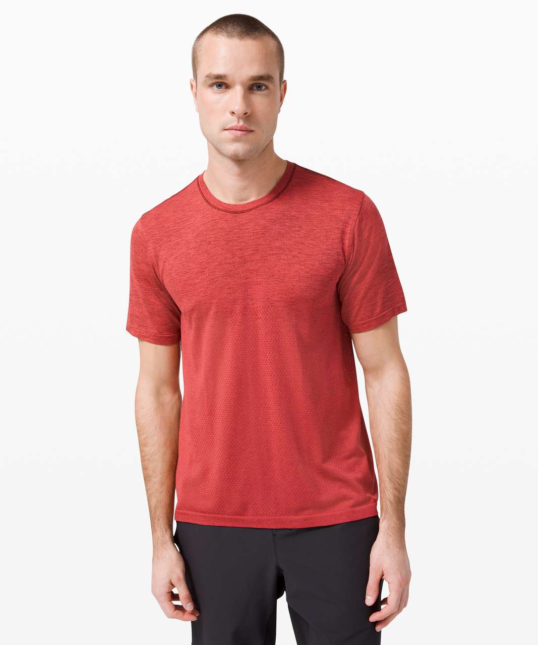 Lululemon Metal Vent Breathe Short Sleeve - Savannah / Watermelon Red ...