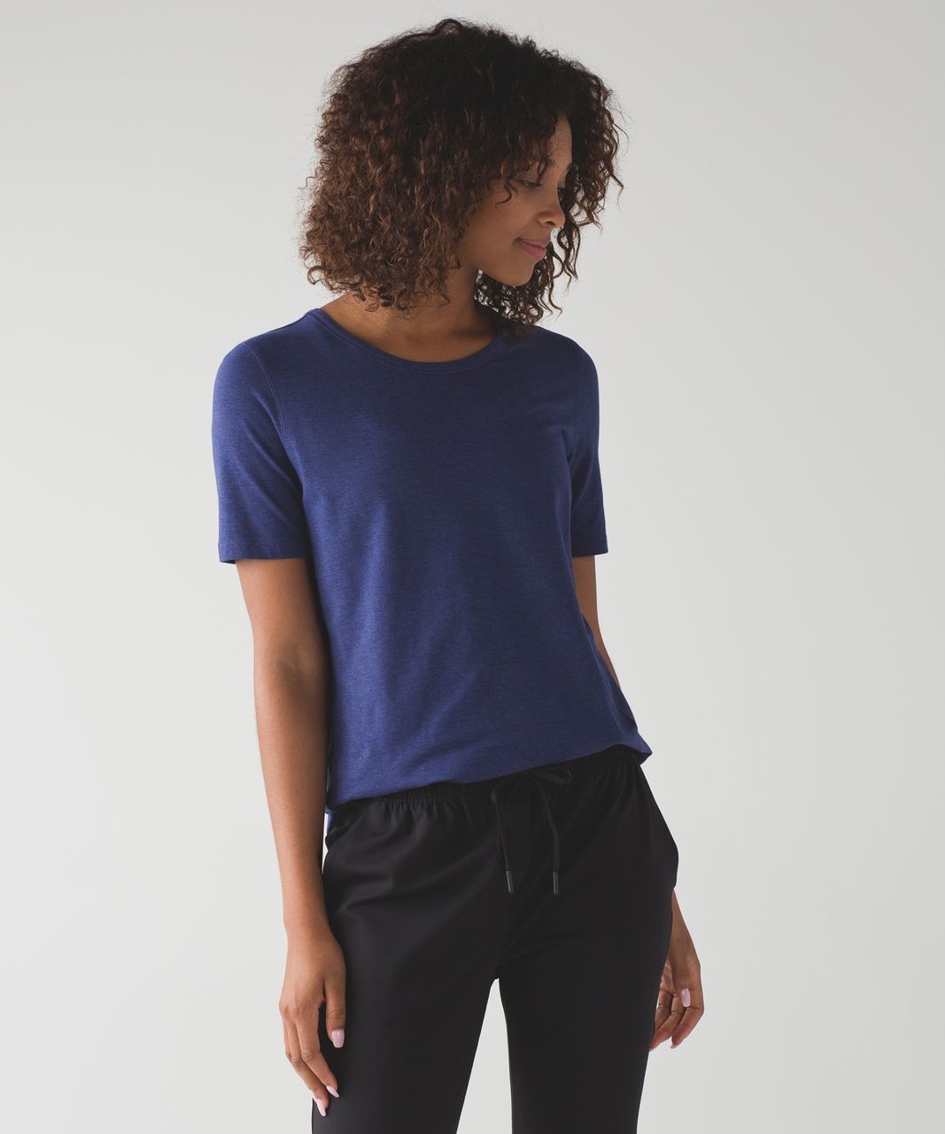 Lululemon Love Tee Short Sleeve Crew - Heathered Emperor Blue