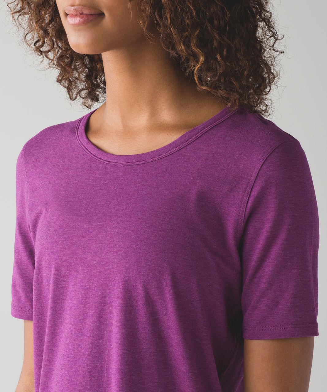 Lululemon Love Tee Short Sleeve Crew - Heathered Chilled Grape