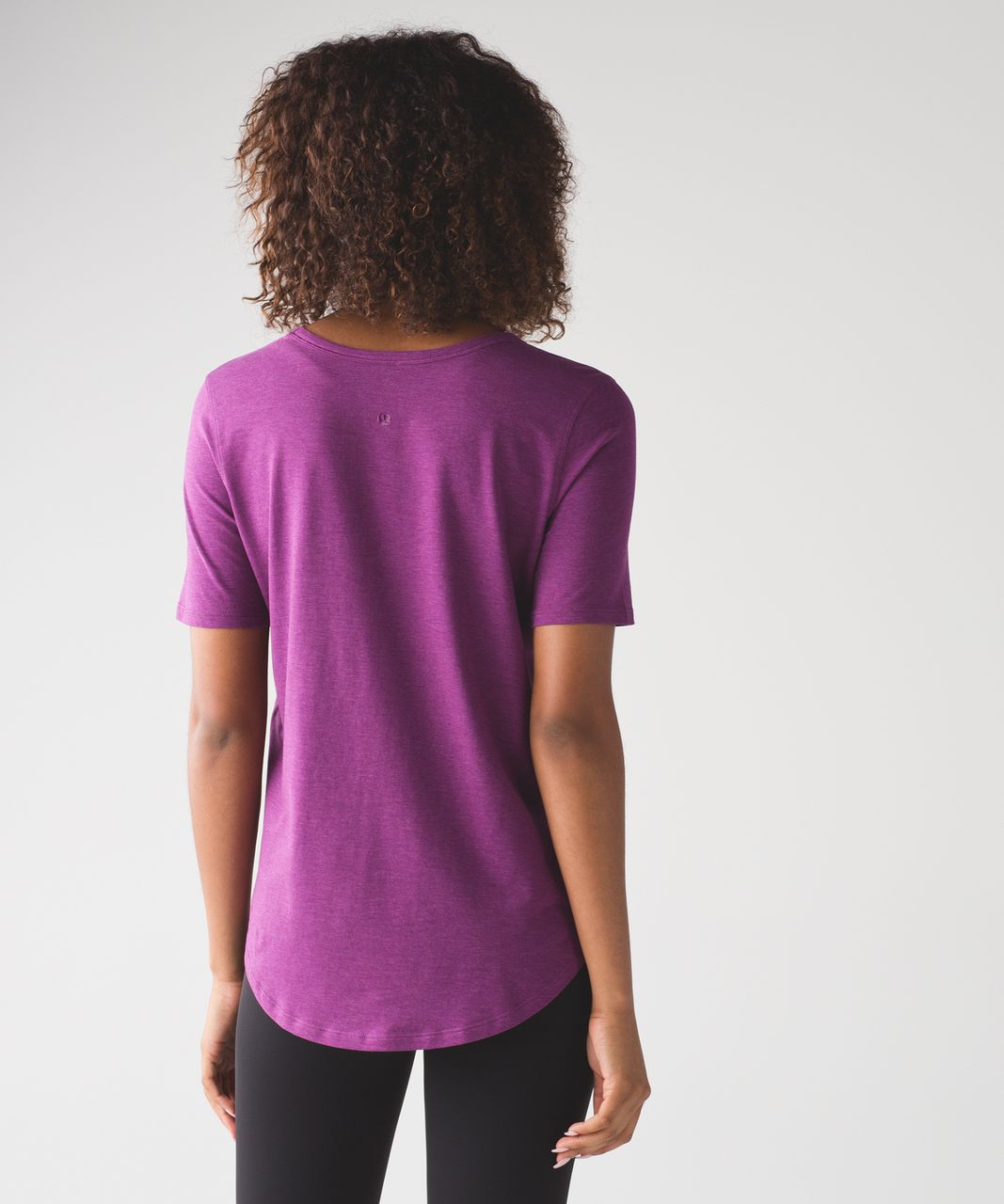 Lululemon Love Tee Short Sleeve Crew - Heathered Chilled Grape