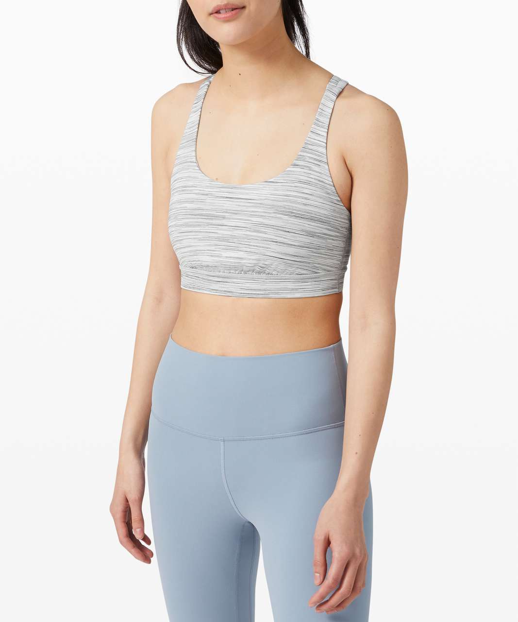 Lululemon Energy Bra Ombre Melange Space Dye White Multi Women's Size 6