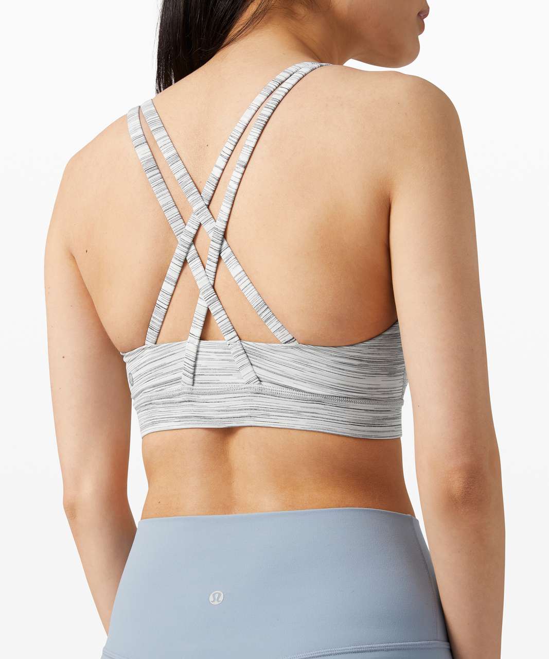 Lululemon Energy Bra *Strapped - Spaced Out Space Dye Black White
