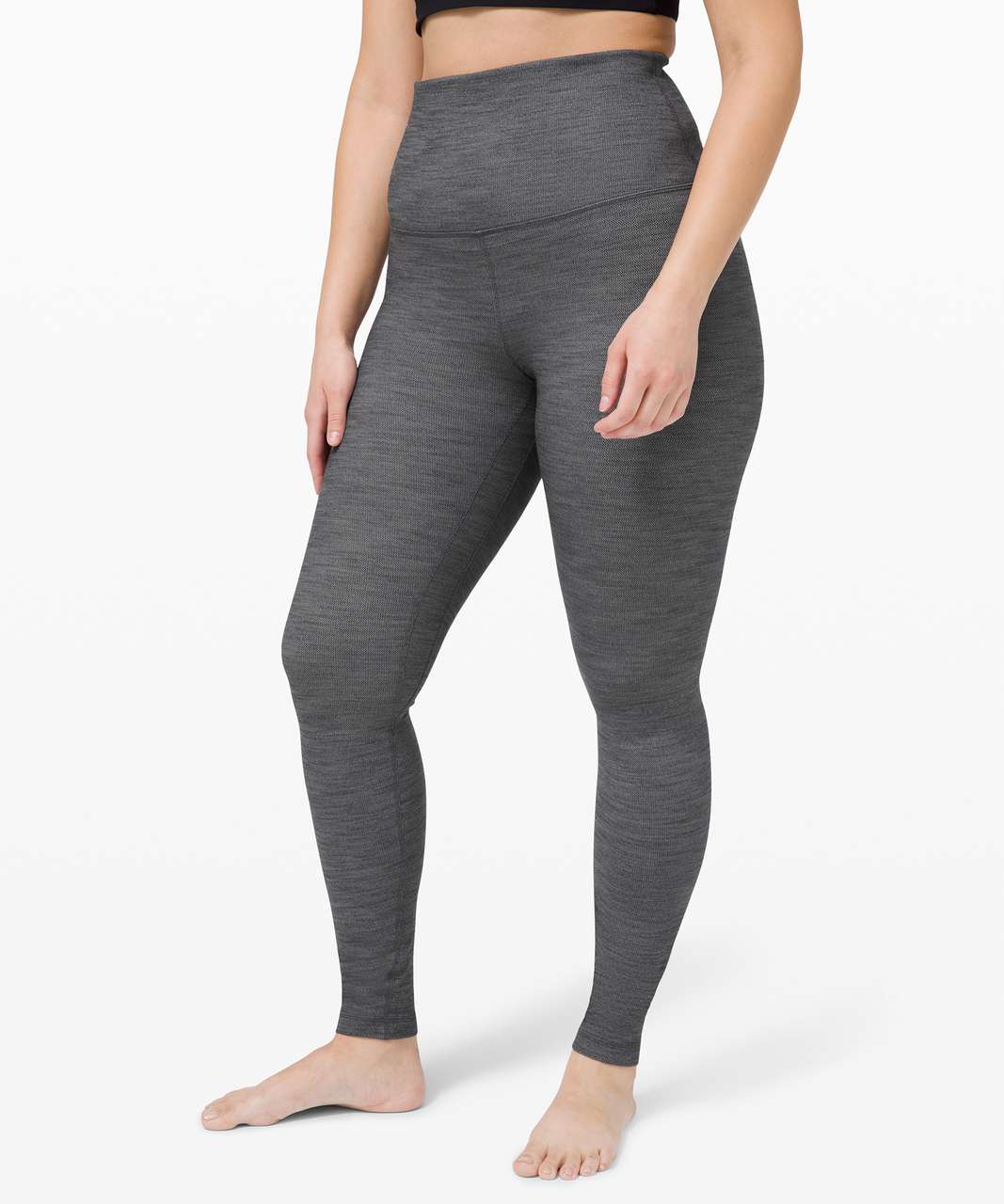 Lululemon Align Pant Super High-Rise 28" - Mini Heathered Herringbone Heathered Black White / Black