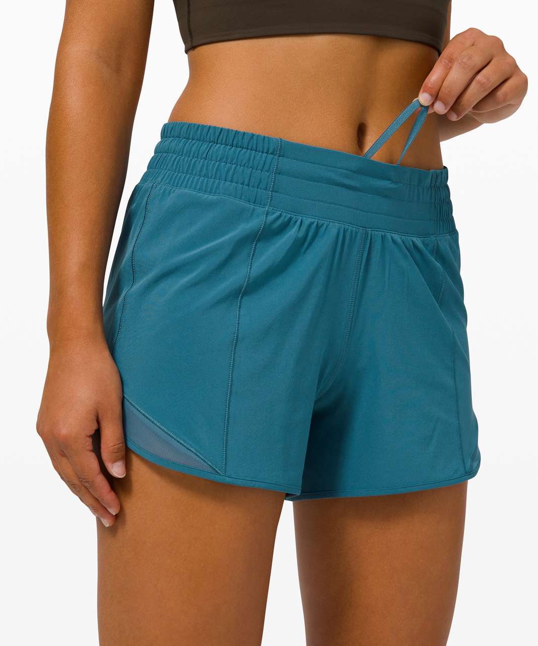 LULULEMON Tight Stuff Tight size 2/4 Palm Lace Tofino Teal Run