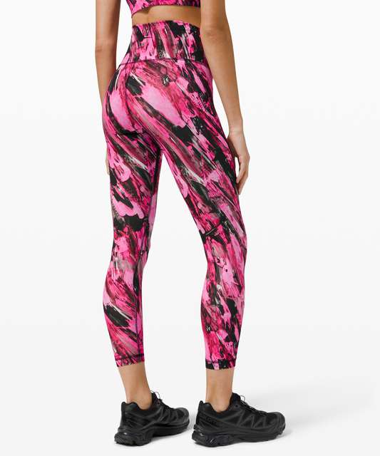 Lululemon Wunder Train Logo Floral Iridescent Tight 25 Foil