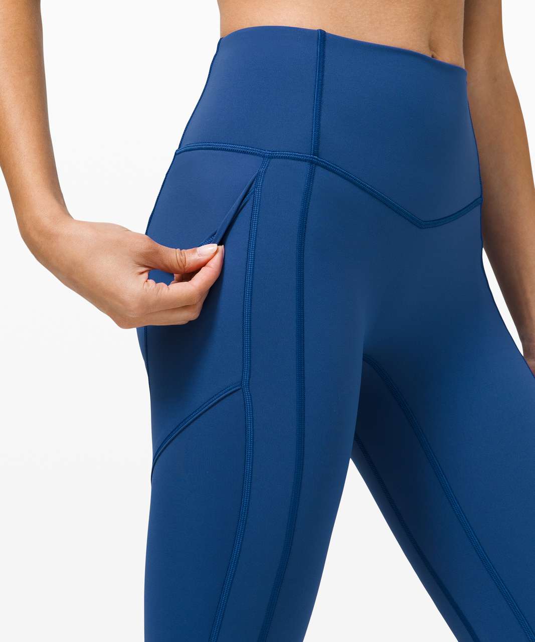 Lululemon All The Right Places Crop Ii *23 In Petrol Blue