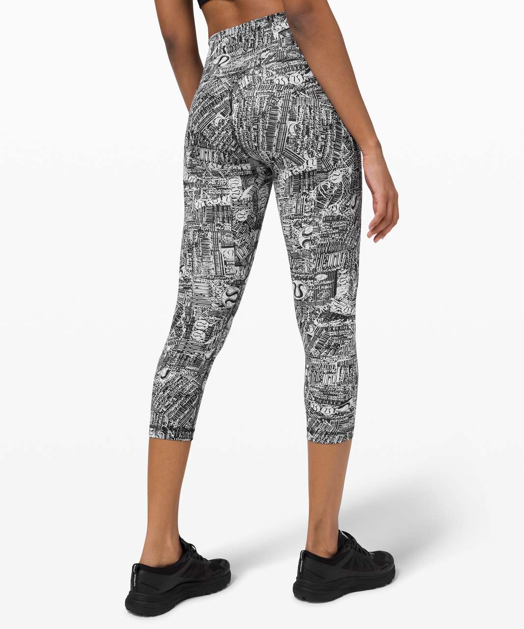 Lululemon Keep It Classic Crop 23” White Noise Alpine White Black Wome -  beyond exchange