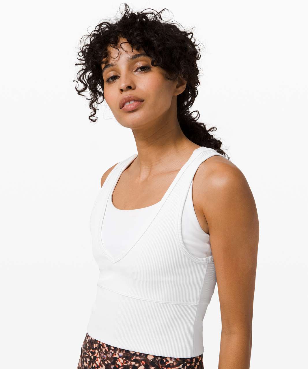 Lululemon Power Pivot Tank *Rib - White - lulu fanatics