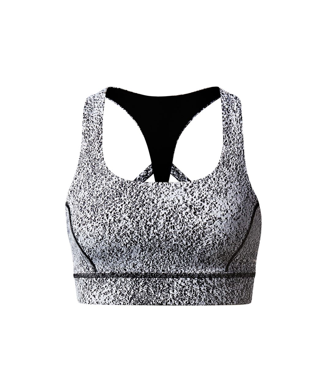 Lululemon Circuit Breaker Bra - Power Luxtreme Spray Jacquard White Black