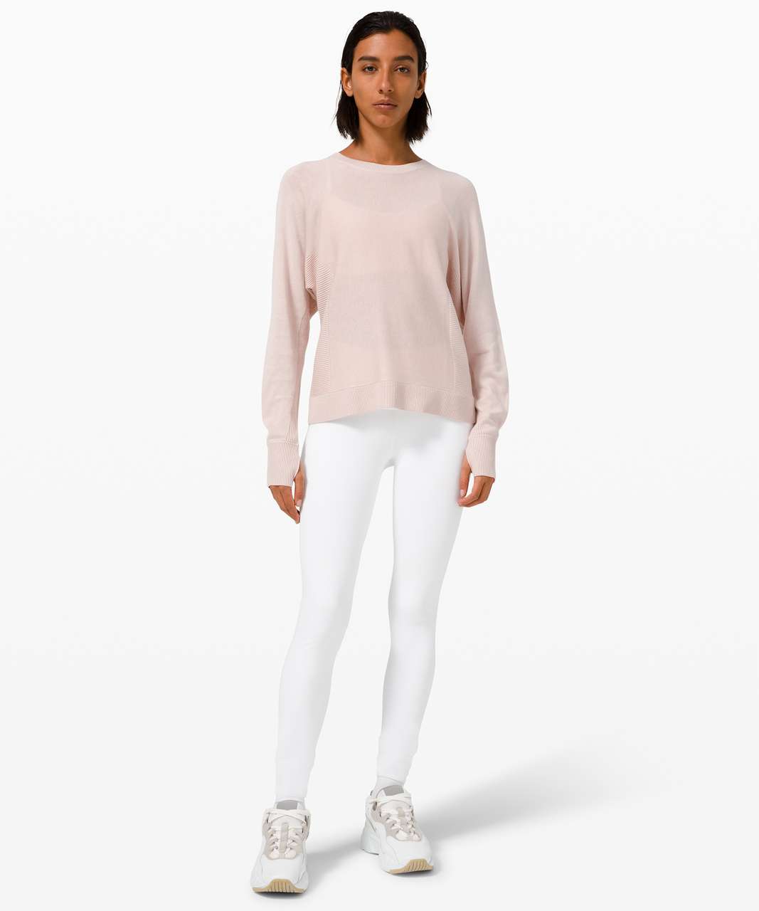 Lululemon Cashlu Crossover Back Sweater In Pink Blossom