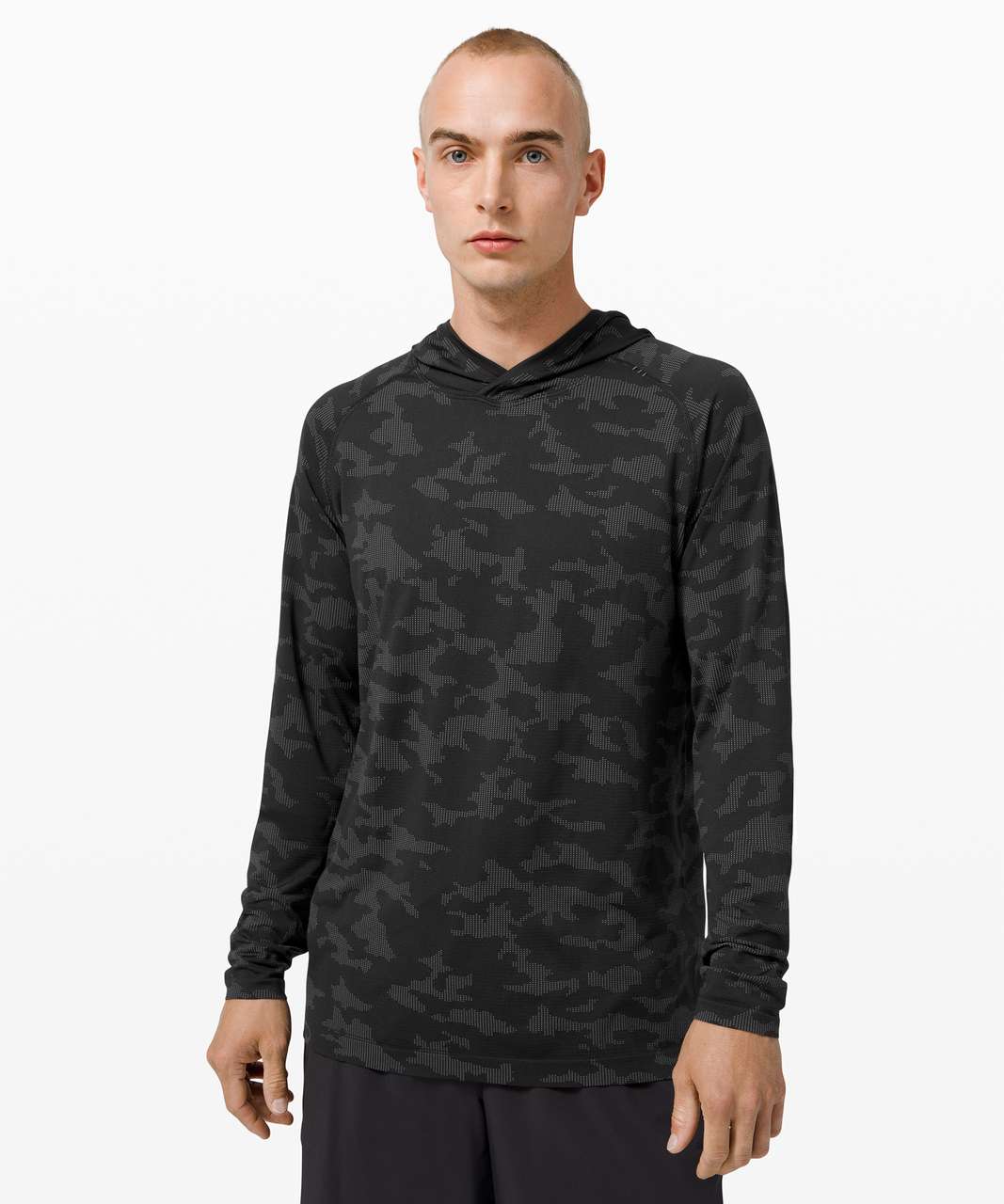 Lululemon Metal Vent Tech Hoodie 2.0 - Heritage Camo Asphalt Grey / Black