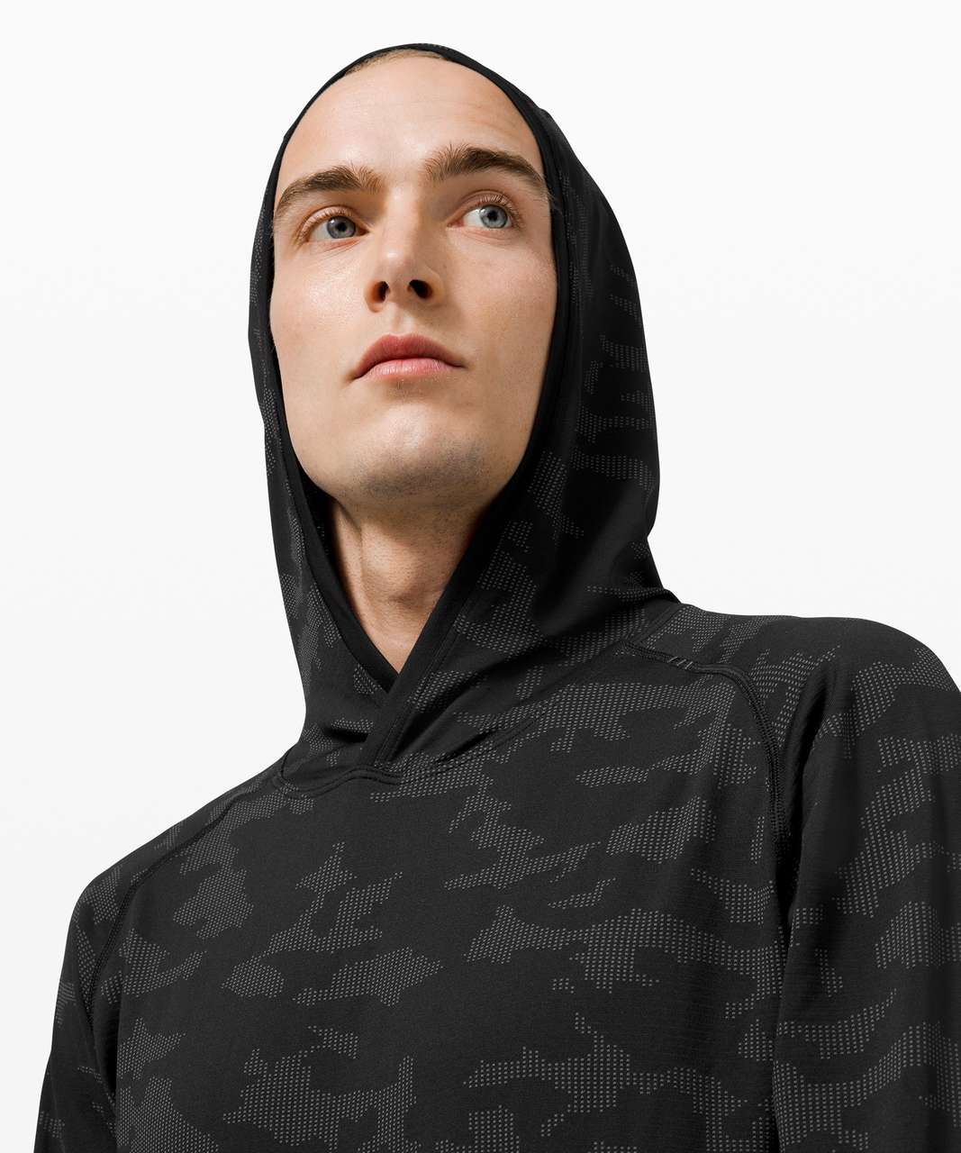 Lululemon Metal Vent Tech Hoodie 2.0 - Heritage Camo Asphalt Grey / Black