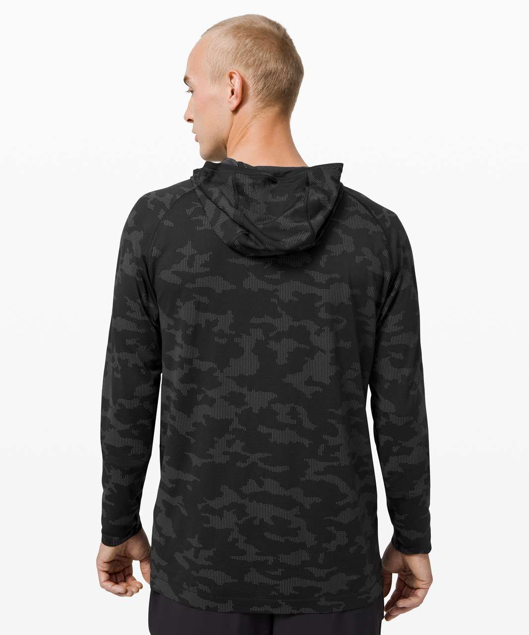 Lululemon Metal Vent Tech Hoodie 2.0 - Heritage Camo Asphalt Grey / Black