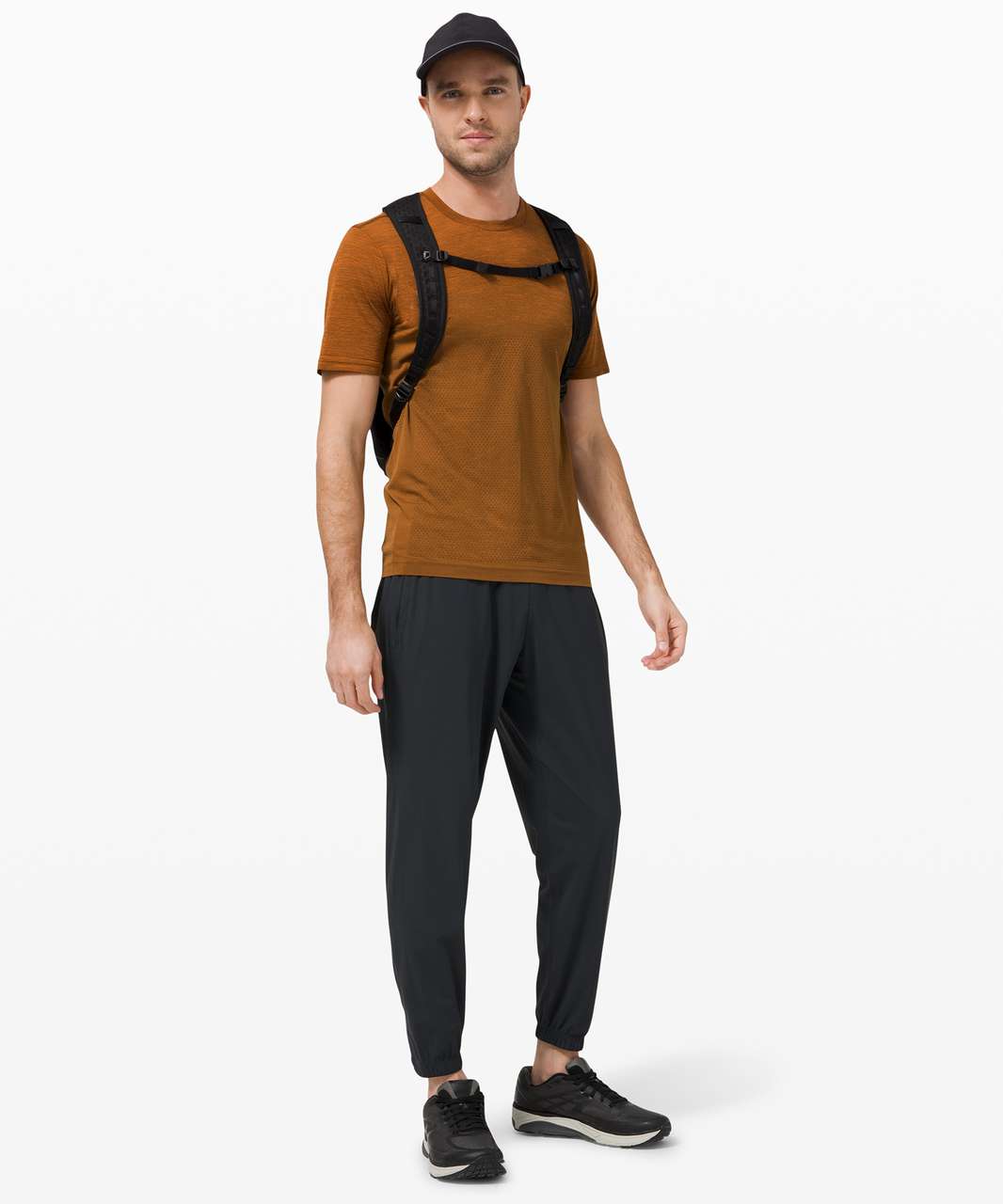 Lululemon Metal Vent Breathe Short Sleeve - Amber Orange / Burnt Caramel