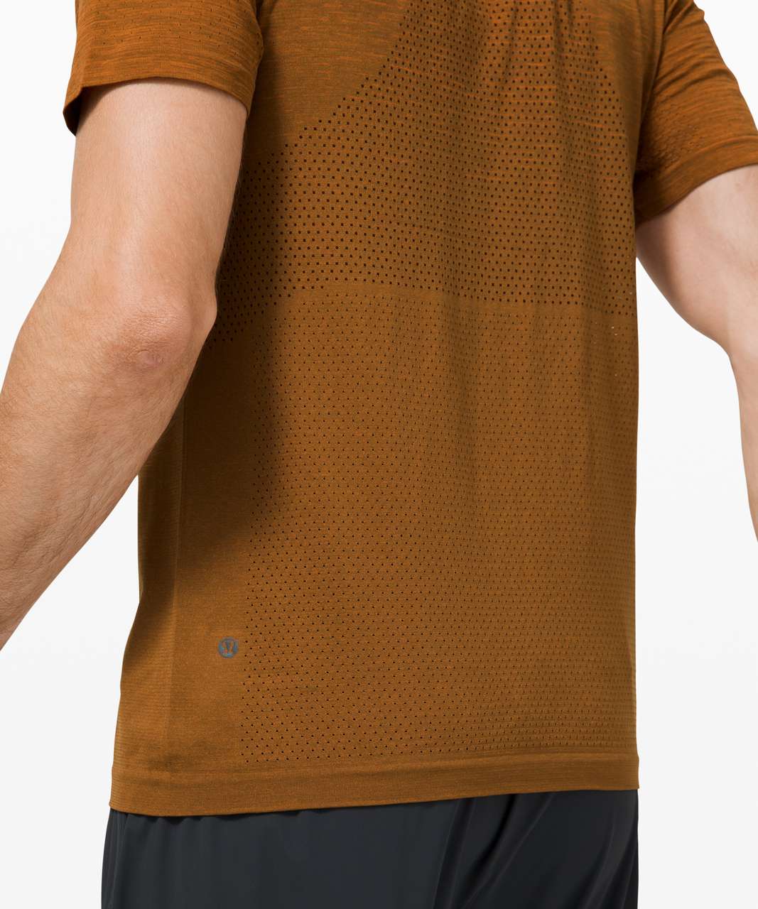 Lululemon Metal Vent Breathe Short Sleeve - Amber Orange / Burnt Caramel