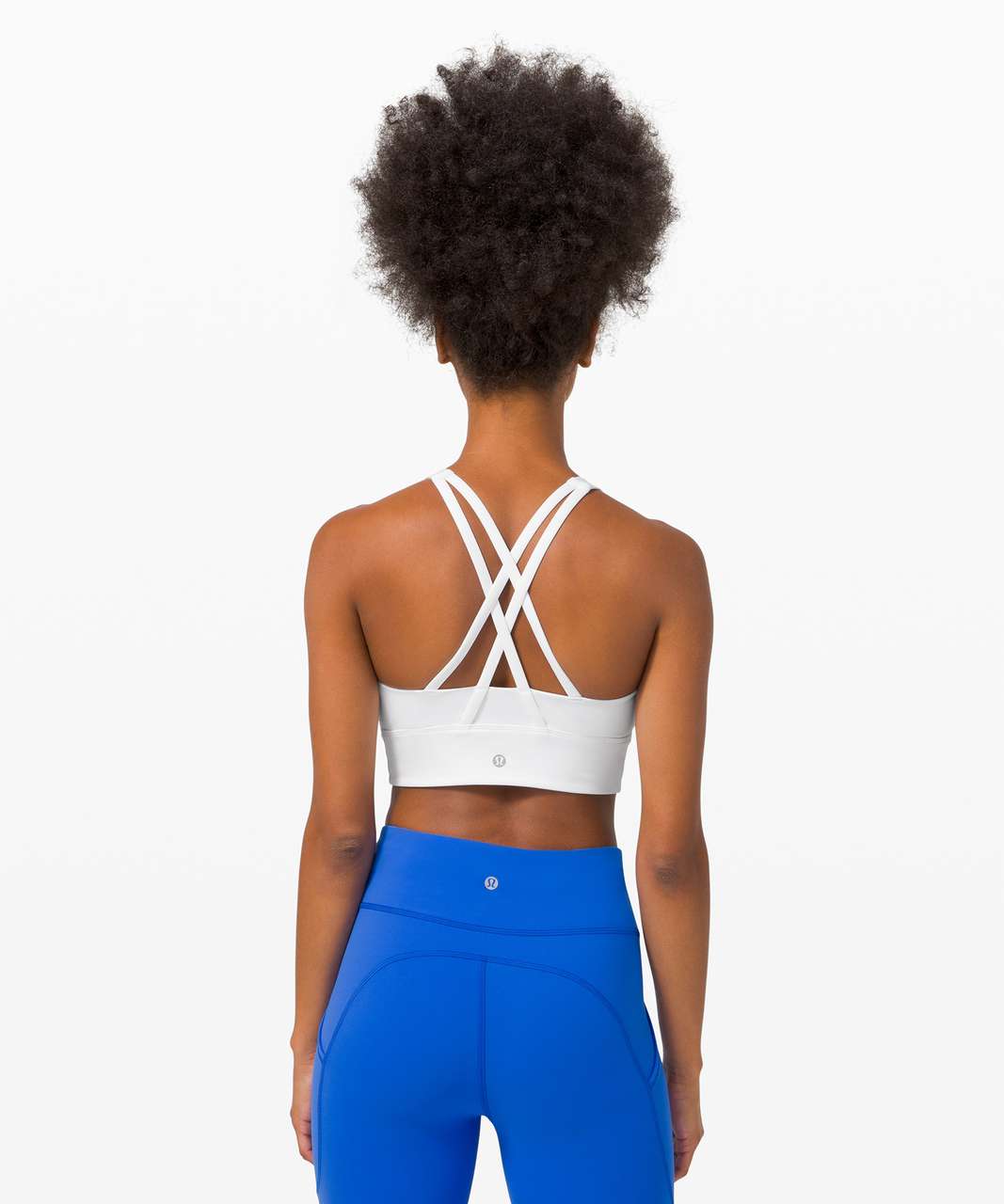 Lululemon Energy Bra High Neck Long Line *Medium Support, B–D Cup - White - lulu  fanatics