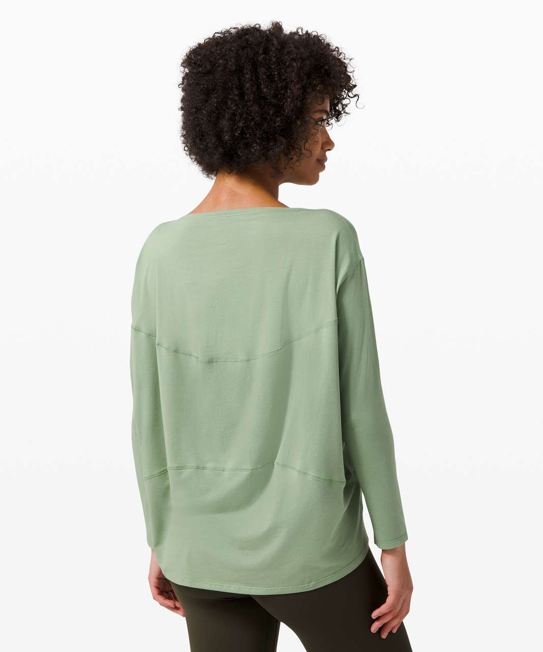 NWT Lululemon Back In Action Long Sleeve Shirt Delicate Mint Size ：8