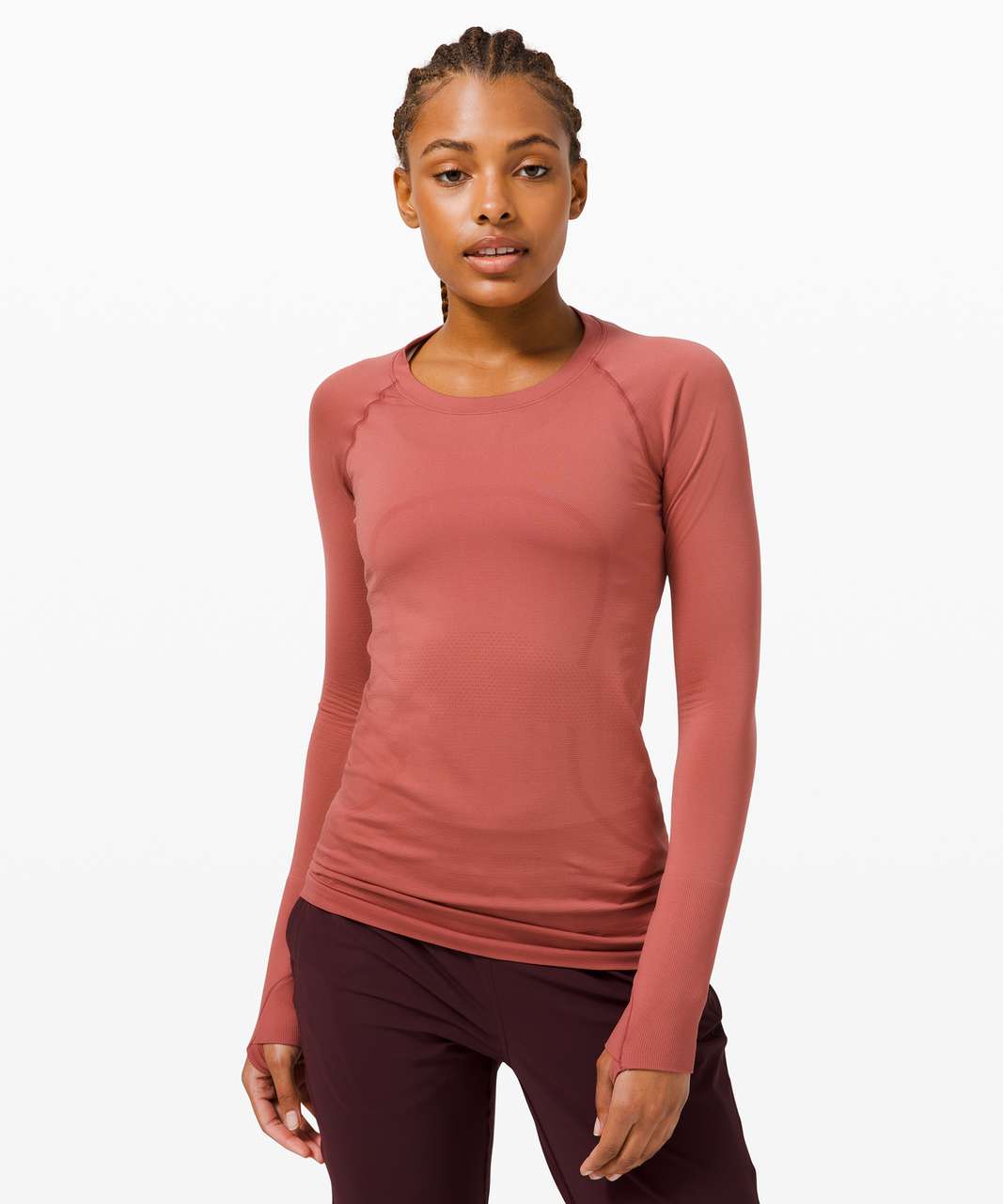 Lululemon Swiftly Tech Long Sleeve - Heathered Black - lulu fanatics