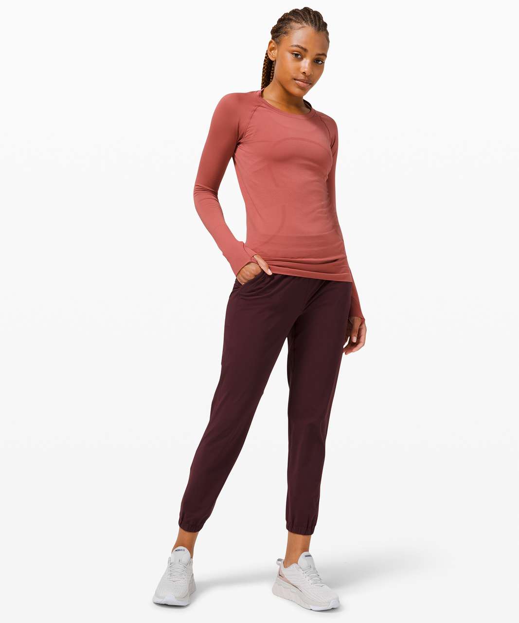 Lululemon Swiftly Tech Long Sleeve 2.0 - Soft Cranberry / Soft Cranberry