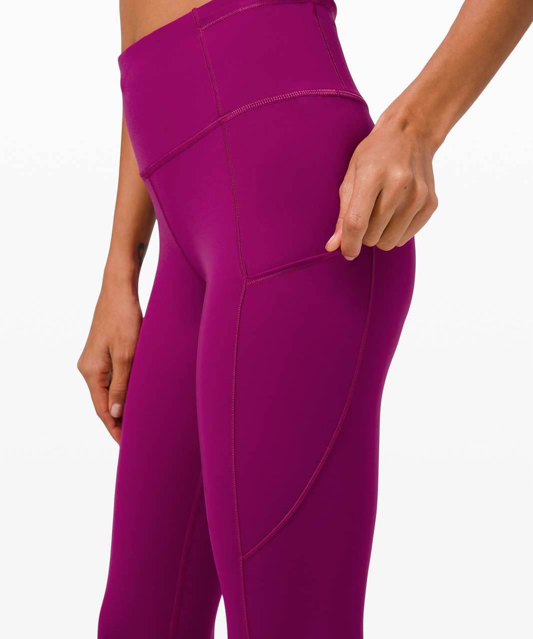Lululemon Fast and Free High-Rise Tight 28" *Non-Reflective Brushed Nulux - Deep Fuschia