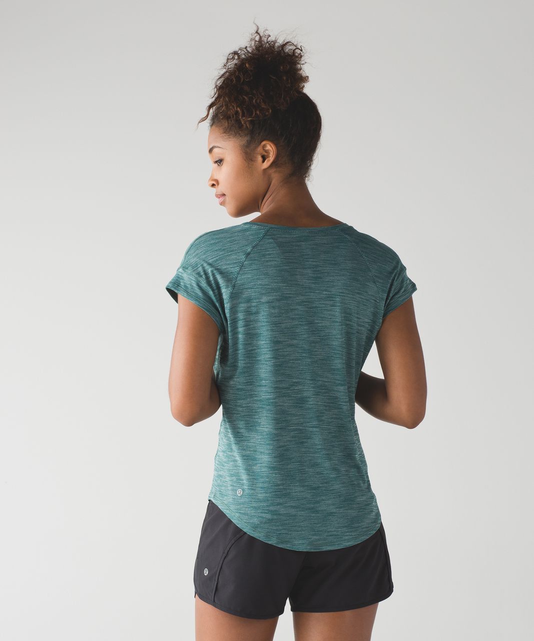 Lululemon Run Around Tee - Heathered Deep Green