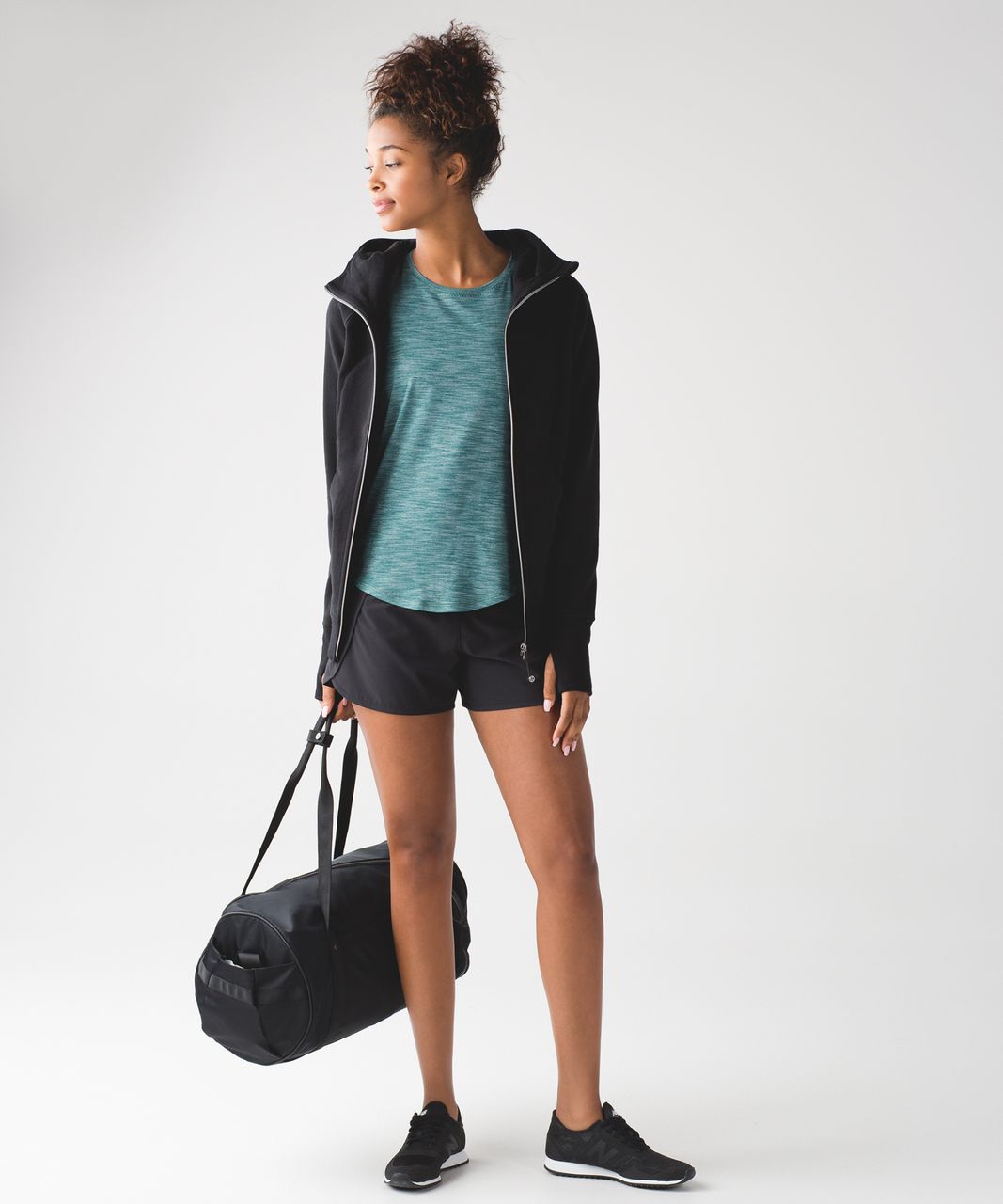 Lululemon Run Around Tee - Heathered Deep Green