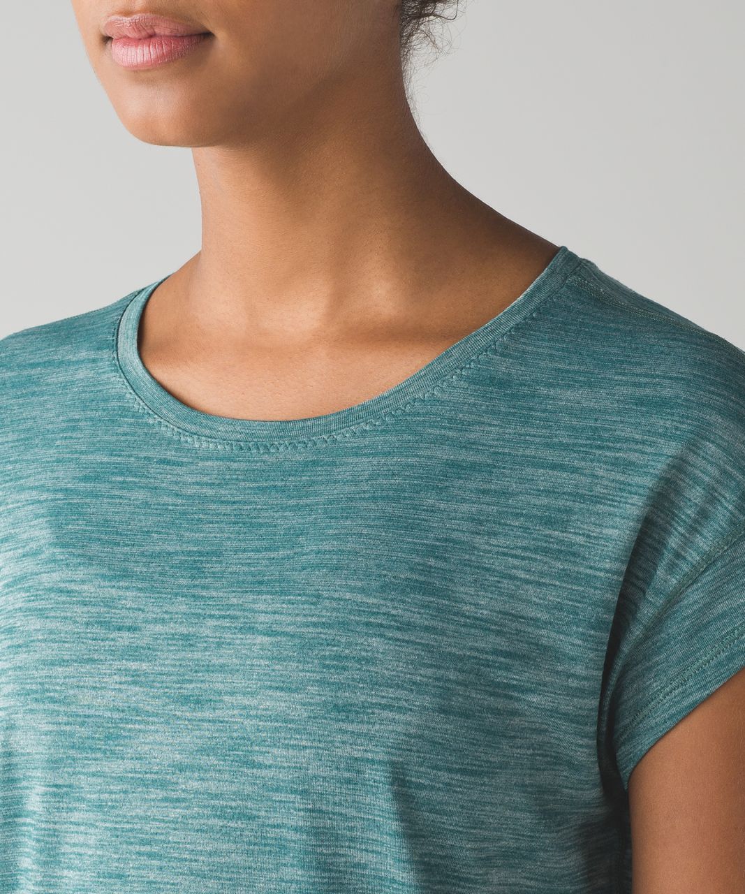 Lululemon Run Around Tee - Heathered Deep Green