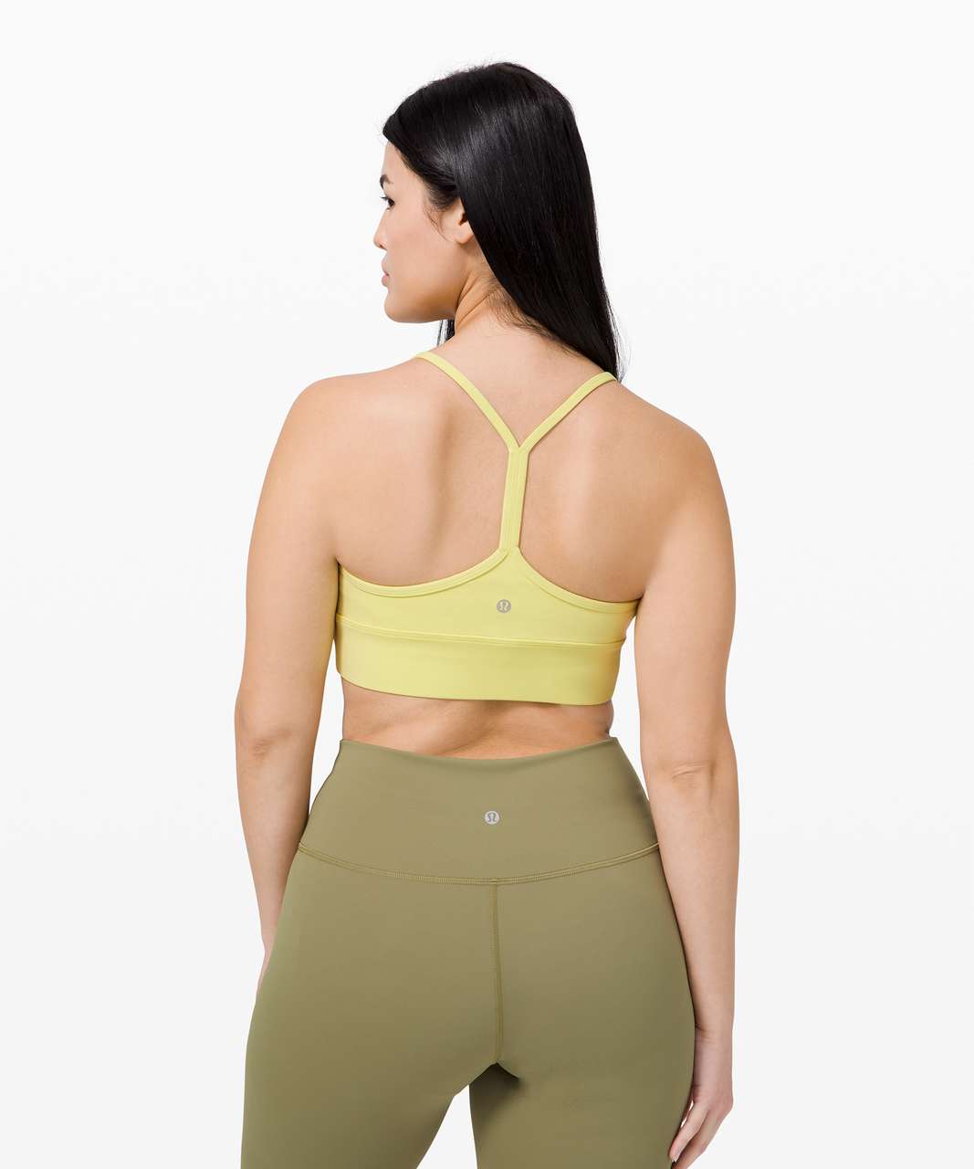 Lululemon Flow Y Bra Long Line Nulu *Light Support, B/C Cup - Lemon Vibe