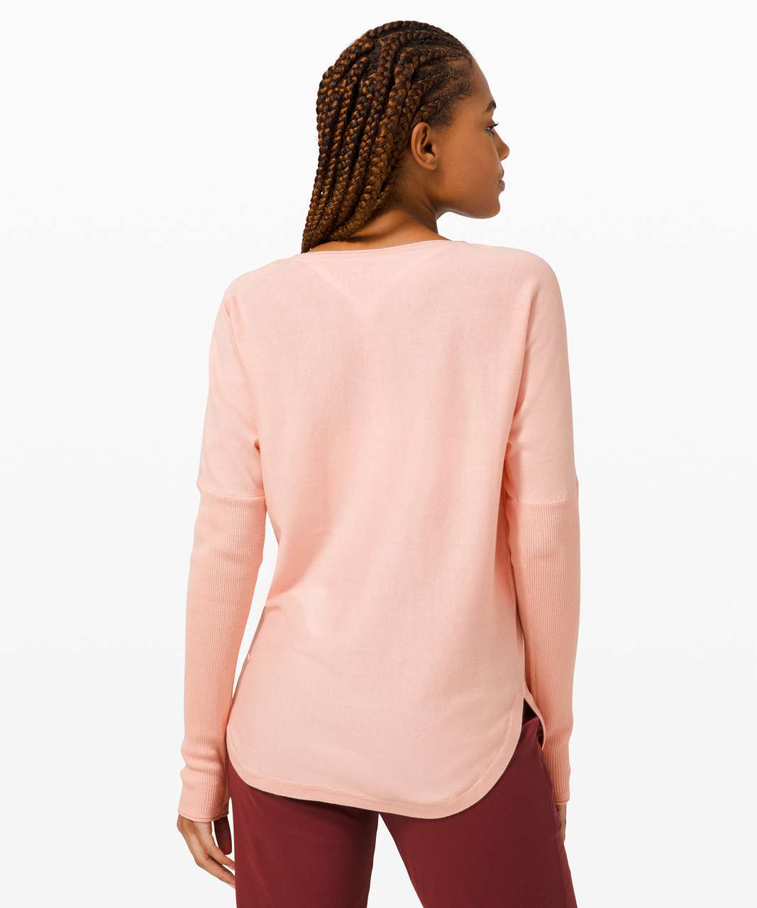 Lululemon Twist Back-to-Front Pullover - Pink Mist - lulu fanatics