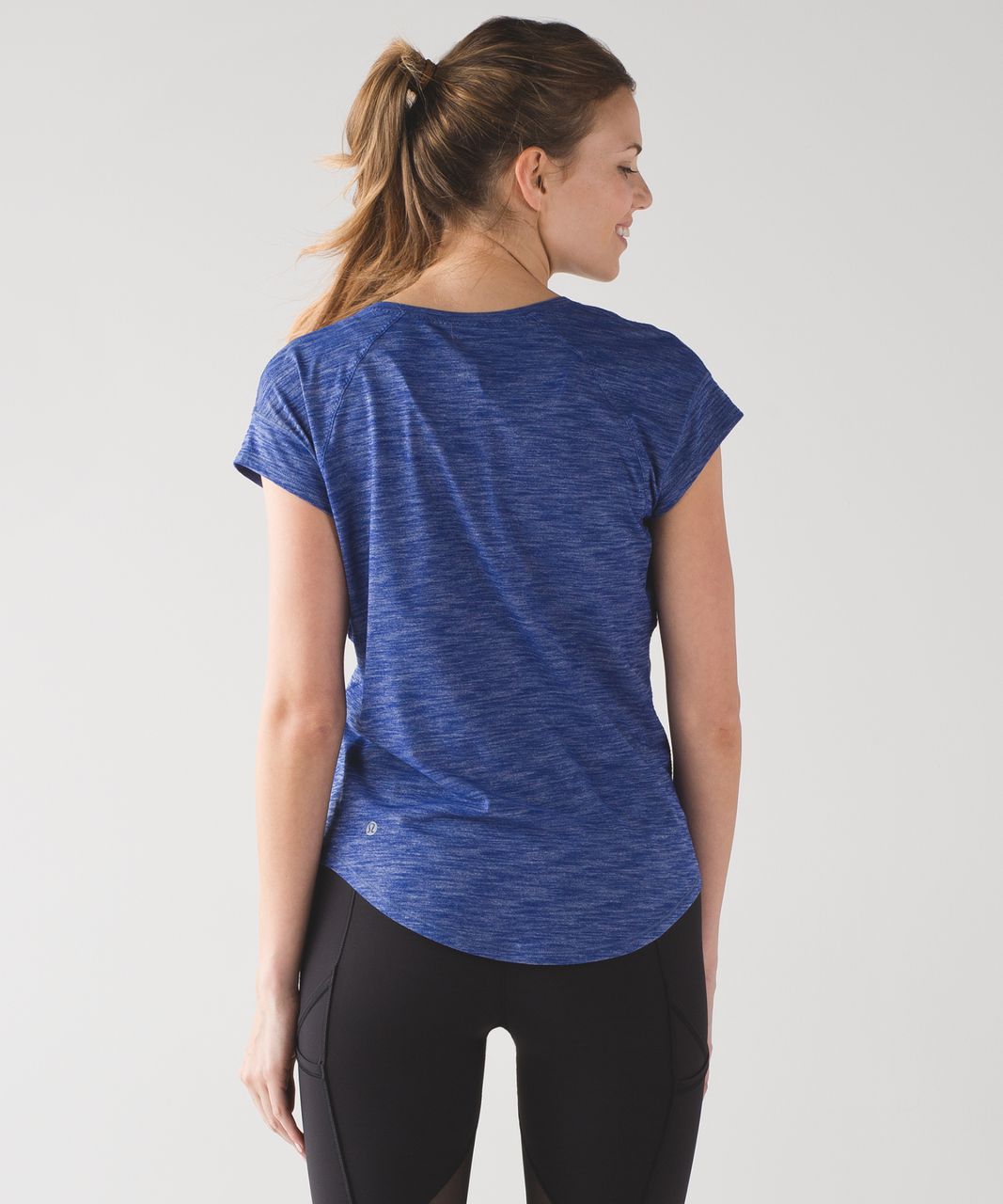 Lululemon Run Around Tee - Heathered Sapphire Blue