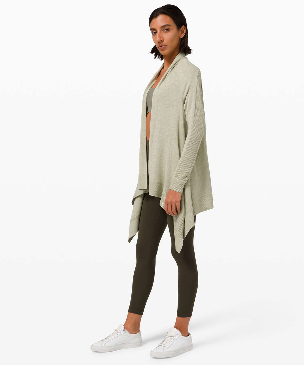 Lululemon Cashlu Knit Wrap - Heathered Rosemary Green