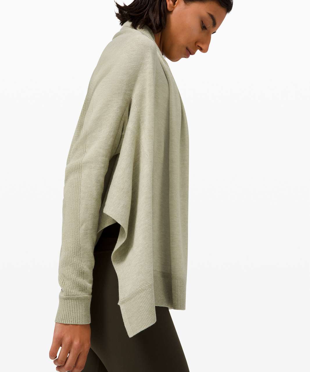 Lululemon Cashlu Knit Wrap - Heathered Rosemary Green