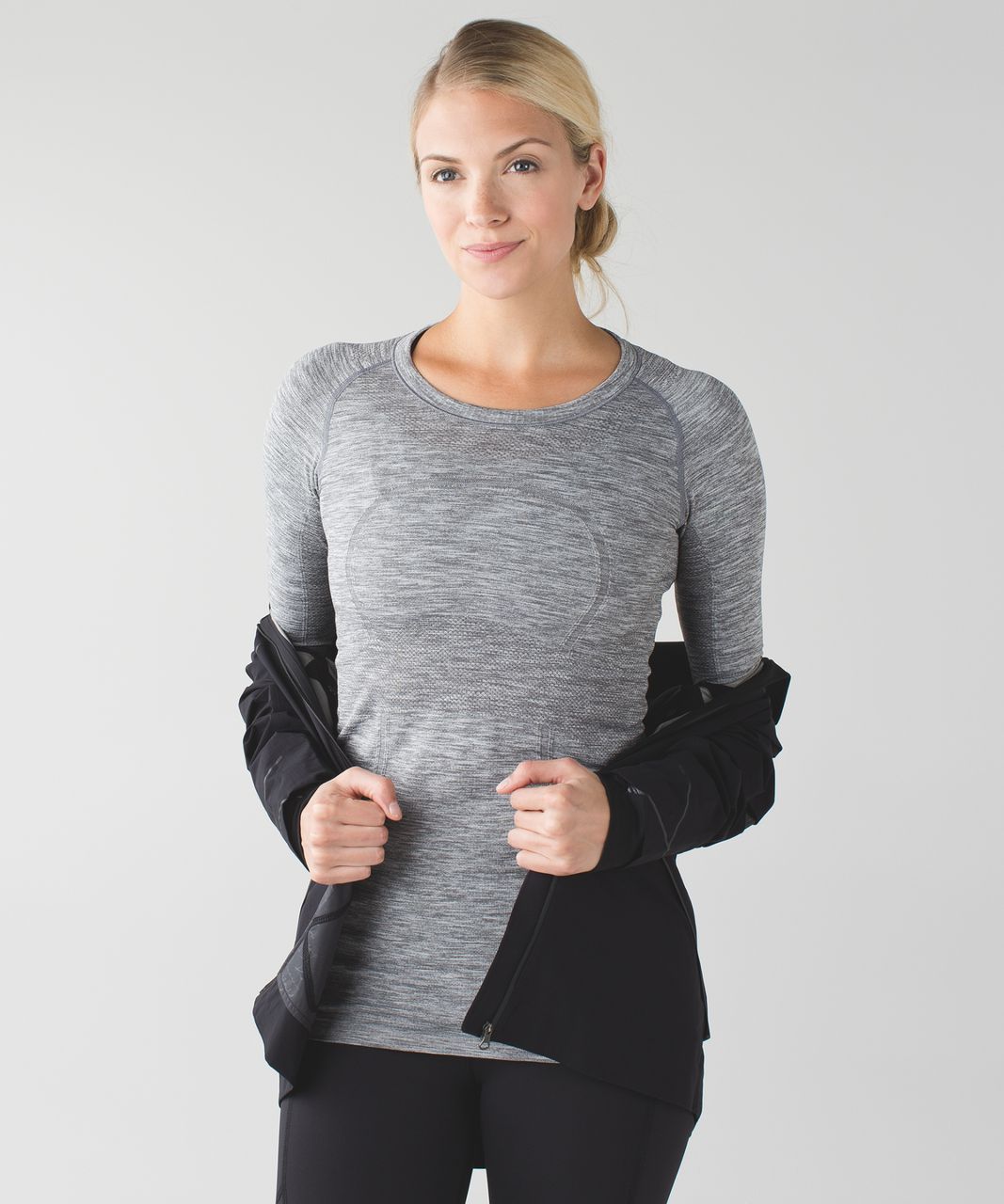 Lululemon Swiftly Tech Long Sleeve Crew - Heathered Slate