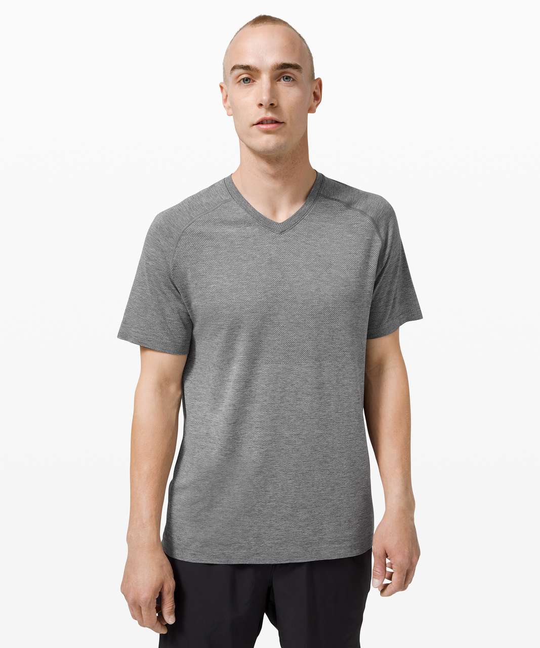 Lululemon Metal Vent Tech Short Sleeve V 2.0 - Slate / White