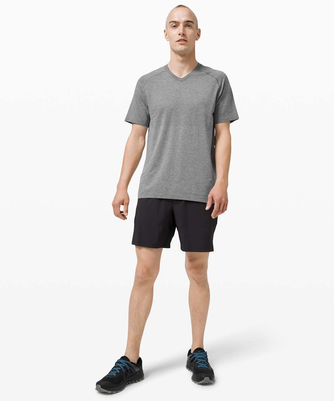 LULULEMON SLATE/WHITE METAL VENT TECH SS – Barry's Shop