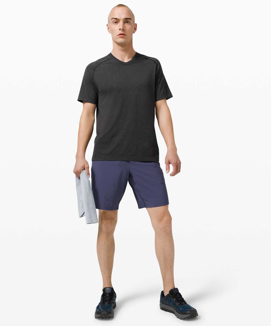 Lululemon Metal Vent Tech Short Sleeve V 2.0 - Deep Coal / Black