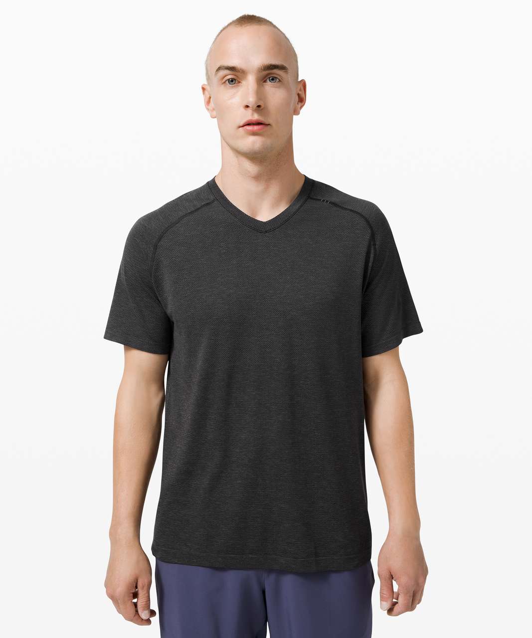 Lululemon Metal Vent Tech Short Sleeve V 2.0 - Deep Coal / Black - lulu ...