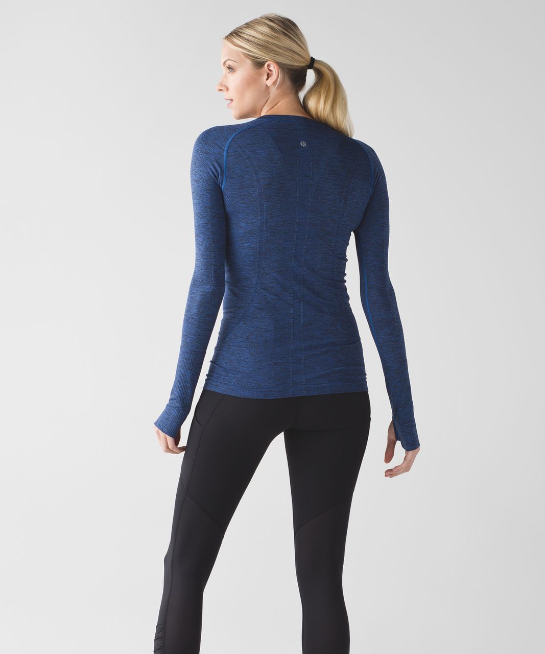 Lululemon Swiftly Tech Long Sleeve Crew - Black / Desert Teal