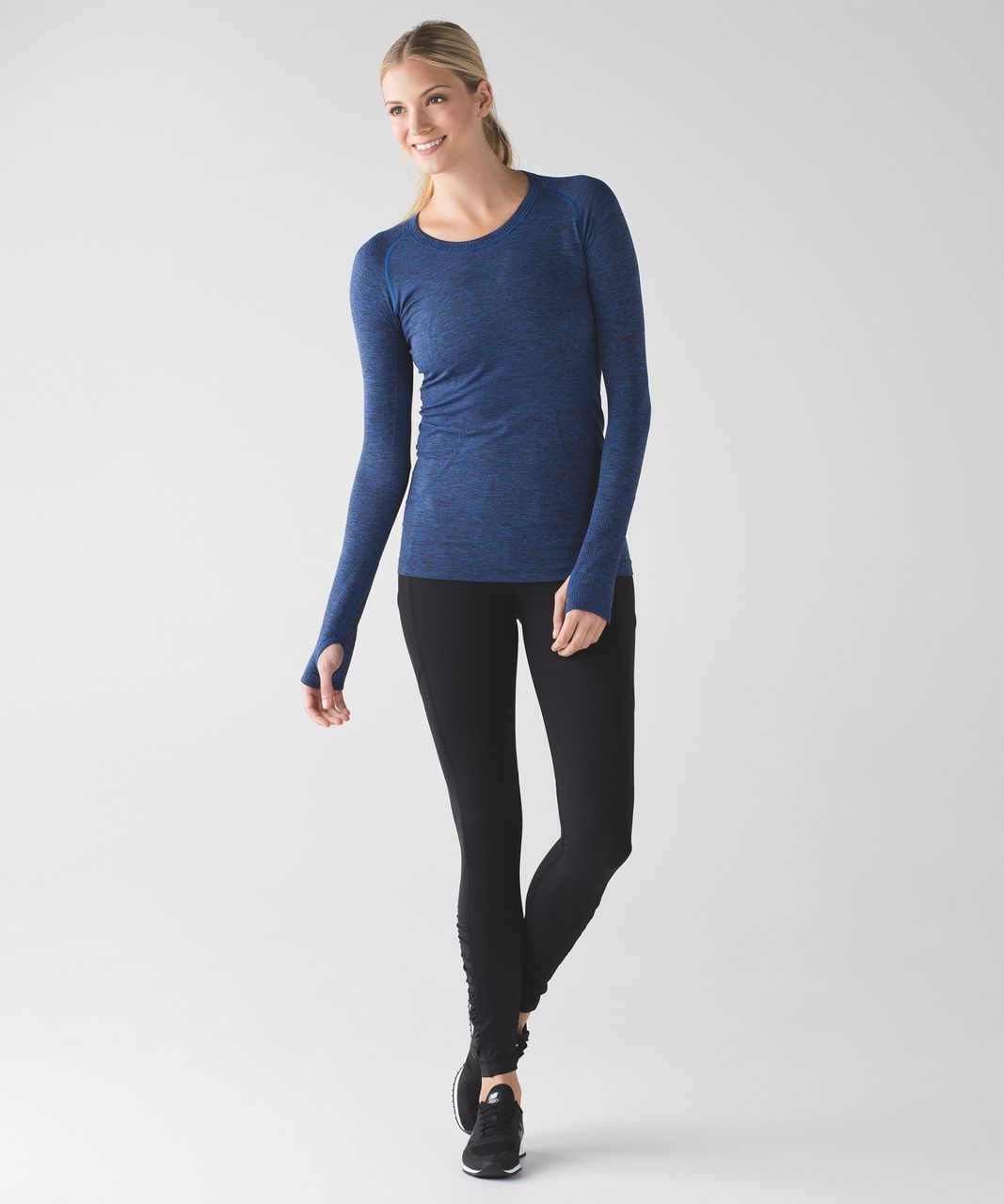 Lululemon heathered sapphire blue long sleeve swiftly - Agent Athletica