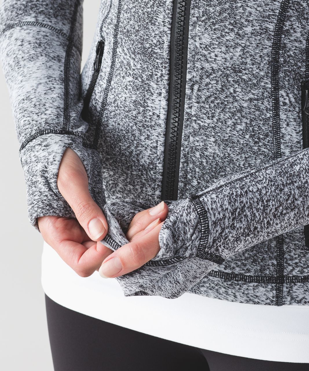 Lululemon Define Jacket - Luon Spray Jacquard White Black (First Release)