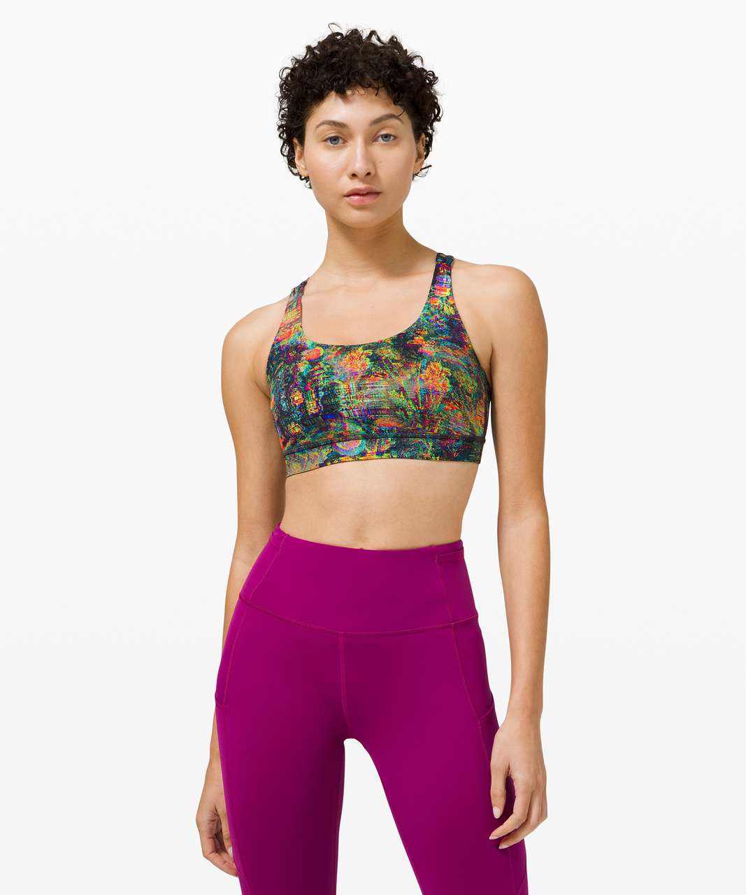 Lululemon Energy Bra *Medium Support, B–D Cup - Glitch Tapestry Starlight Multi