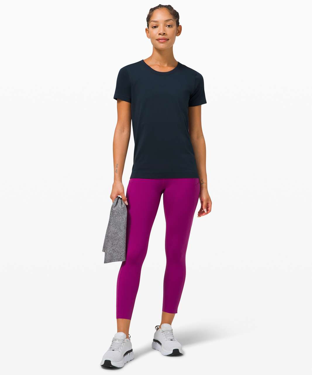 Lululemon Fast and Free High-Rise Crop II 23 *Non-Reflective - Deep  Fuschia - lulu fanatics