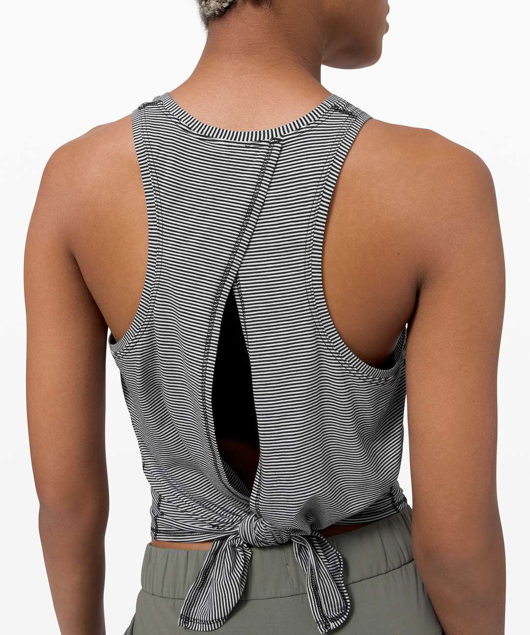 Lululemon All Tied Up Tank - Tonka Stripe Black White