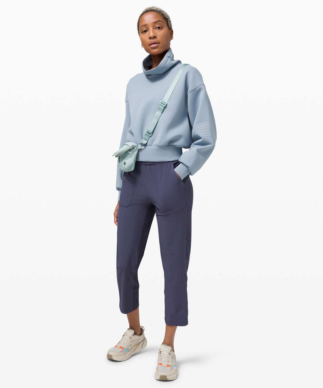 Lululemon Beyond the Studio Crop - Cadet Blue - lulu fanatics