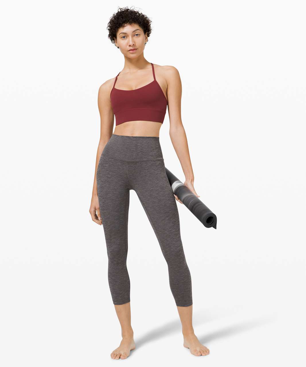 Lululemon Align Jogger Crop *23 - Heathered Black - lulu fanatics