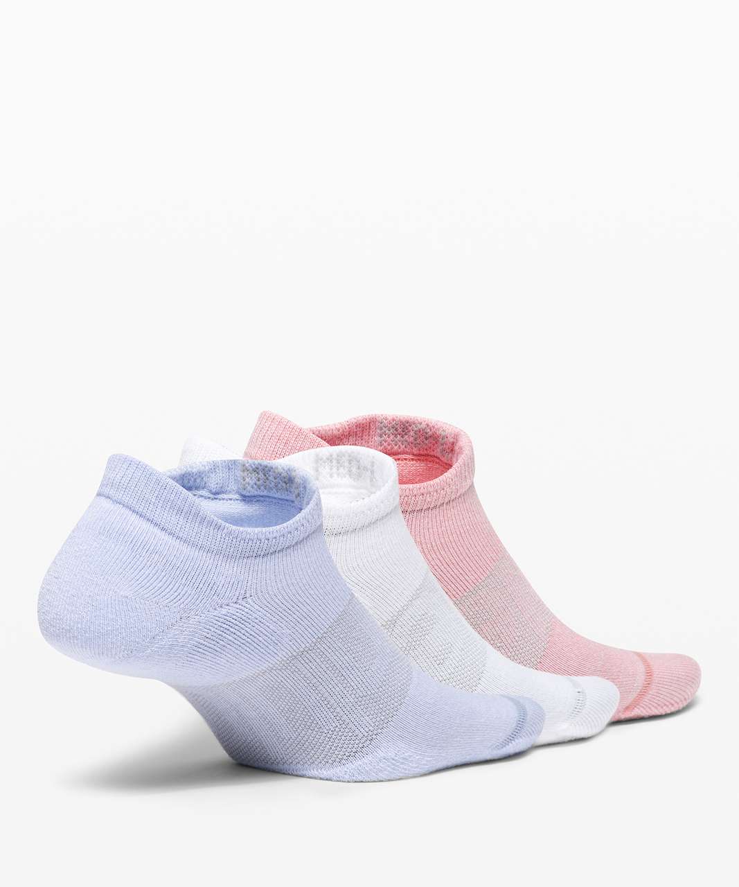 Lululemon Daily Stride Low Ankle Sock *3 Pack - White / Pink Puff / Blue Linen
