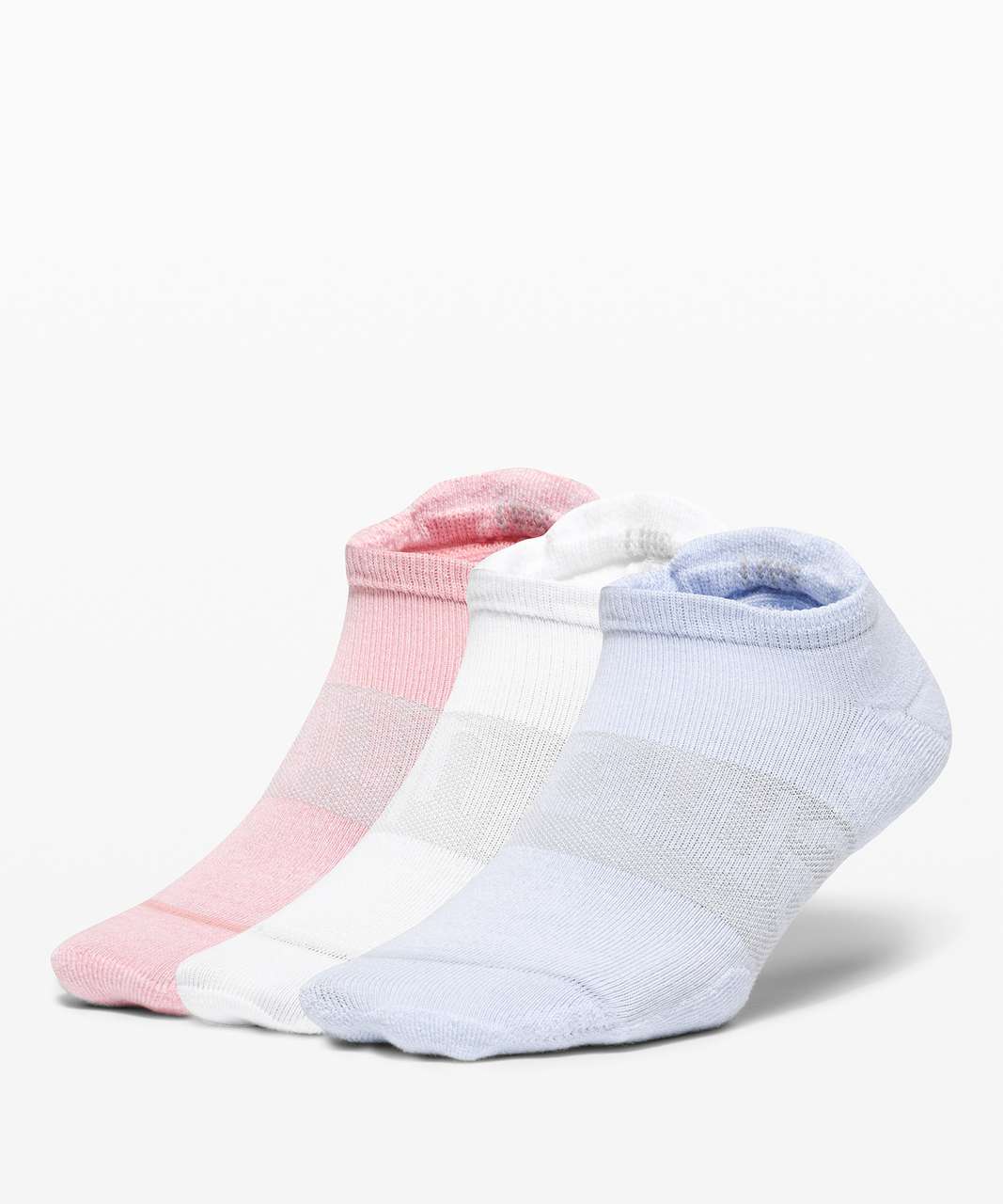 Lululemon Daily Stride Low Ankle Sock *3 Pack - White / Pink Puff / Blue Linen