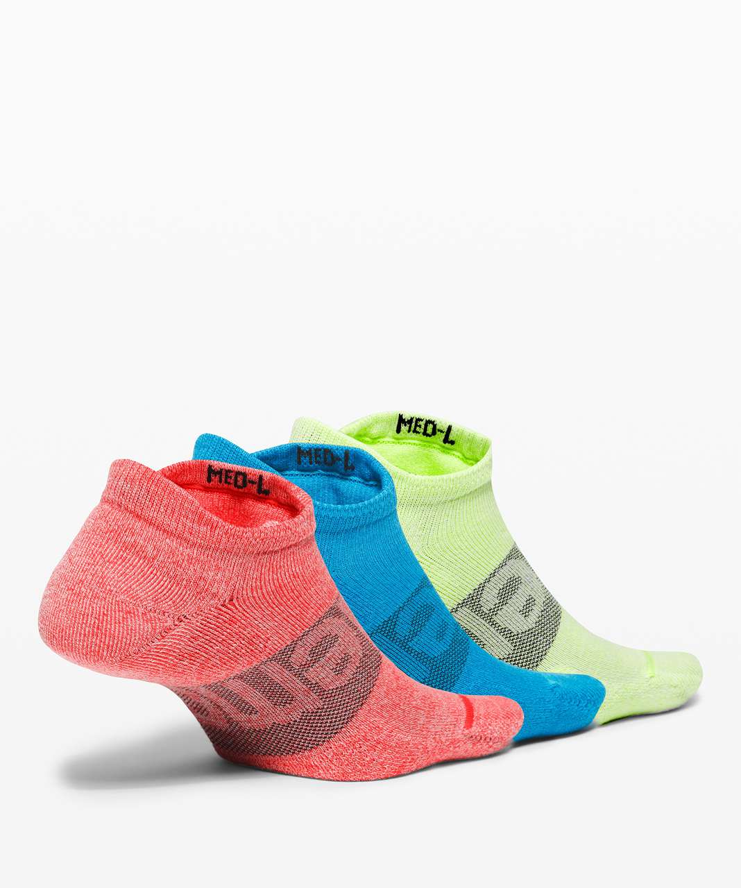 Lululemon Daily Stride Low Ankle Sock *3 Pack - Pink Punch / Turquoise Tide / Neo Mint