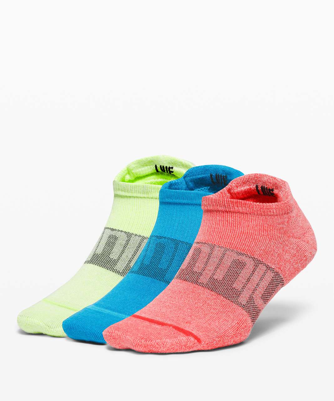 Lululemon Daily Stride Low Ankle Sock *3 Pack - Pink Punch / Turquoise Tide / Neo Mint